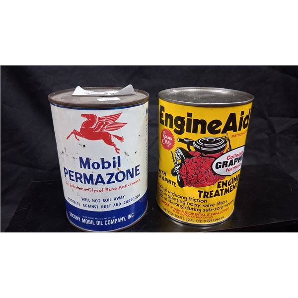 Pair of vintage oil cans