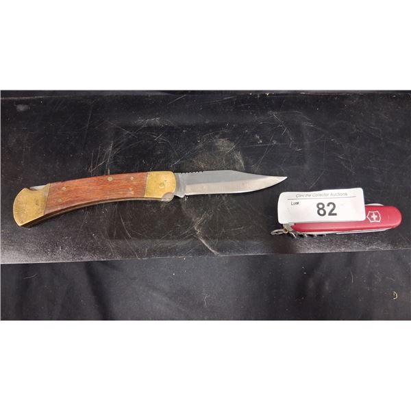 2 vintage knives, longest is 8"