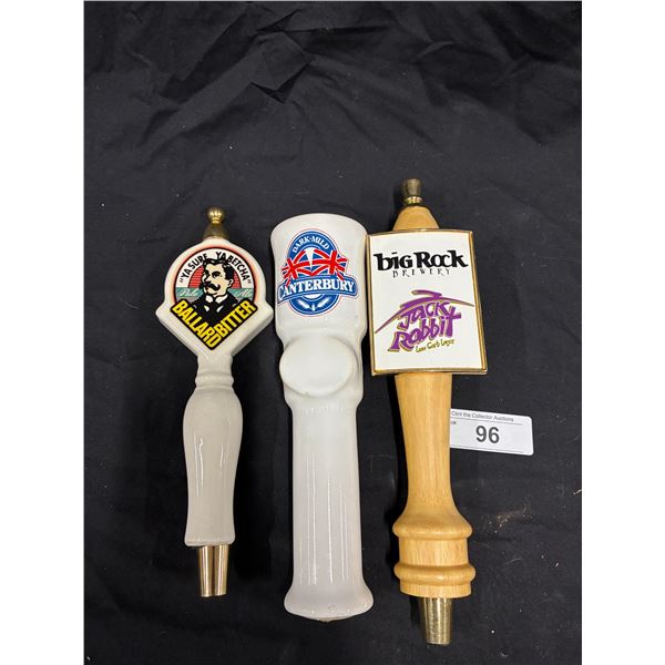 3 large beer tap handles, Canterburry, Big Rock, Ballard