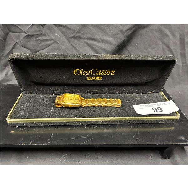 Oleg Cassini quartz watch, w/box