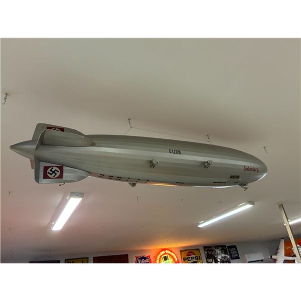 Large Hindenberg Zeppelin model approx 65" long, some minor damage to small propellers