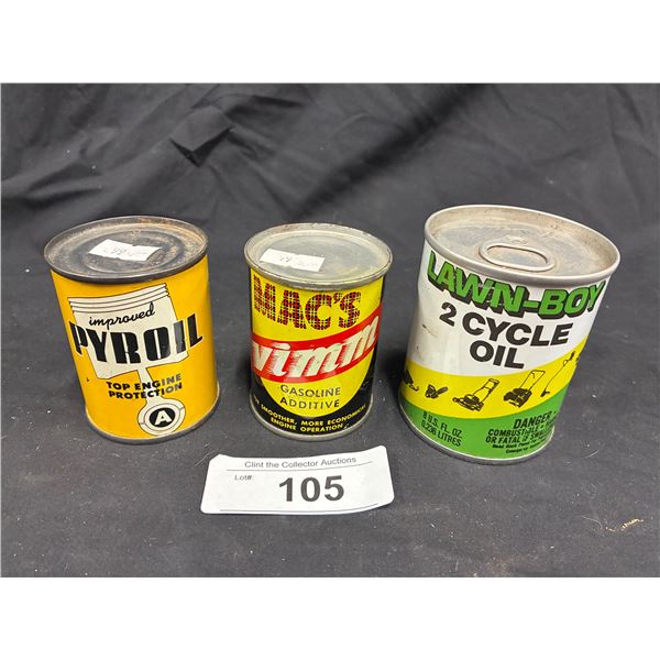3 vintage mini tins 2 4oz & 1 8oz