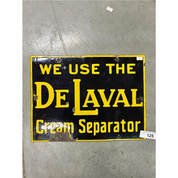 Nice vintage porcelain De Laval sign 16"x12"