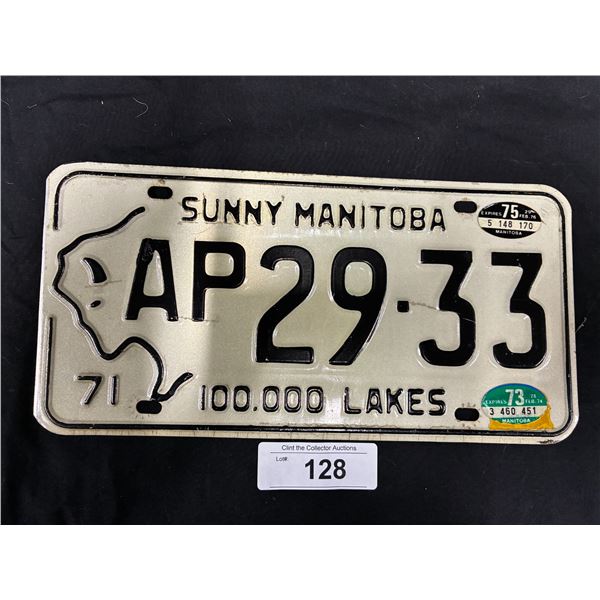 1971 Manitoba Buffalo license plate
