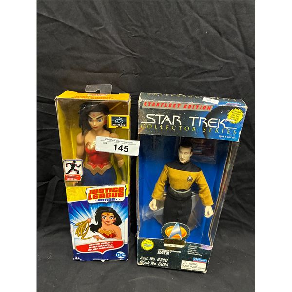 2 NIB action figures, Lt Commander Data & Wonder Woman