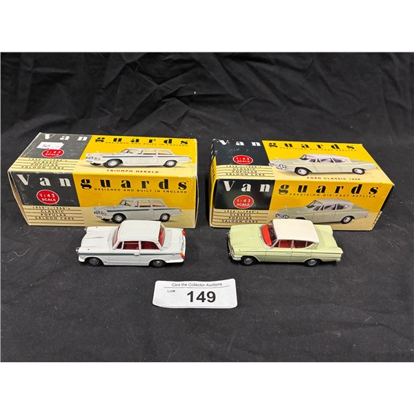 2 vintage Vanguard 1:43 scale cars