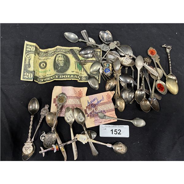 Approx 20 vintage collectable spoons