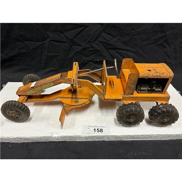 Vintage pressed steel tractor 16" long