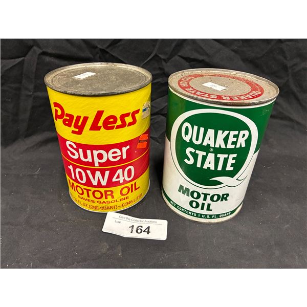 2 quart cans, Payless and Quakerstate