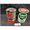 Image 1 : 2 quart cans, Quakerstate & Mobiloil