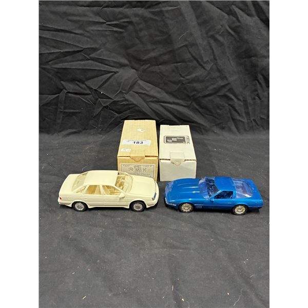 2 vintage dealer promo models, 90 Taurus & 91 Corvette ZR1