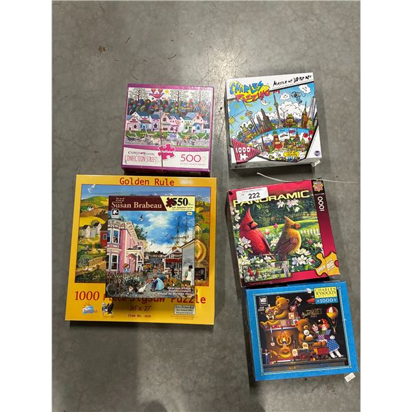 6 500&1000 piece jigsaw puzzles, all complete