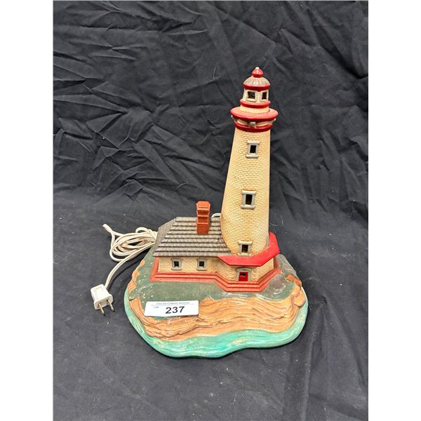 Vintage lighthouse lamp 13"