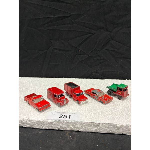 5 vintage die cast vehicles