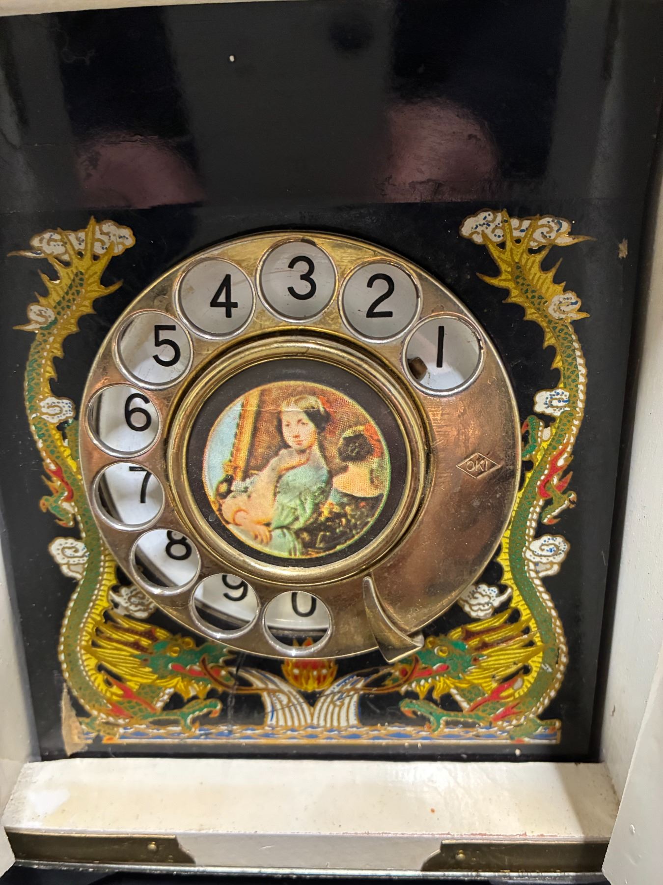Fancy ornate landline white phone 12