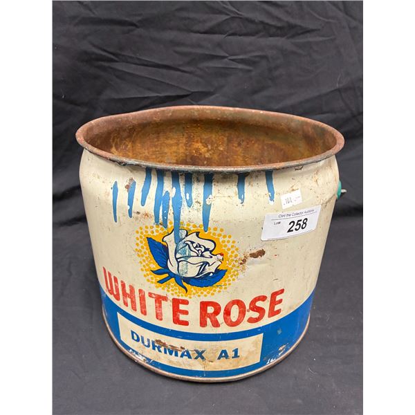 Vintage White Rose 25 lb pail