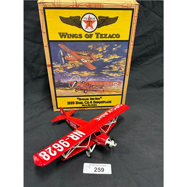 Vintage NIB Texaco 1929 Buhl Spokane sun/god die cast plane