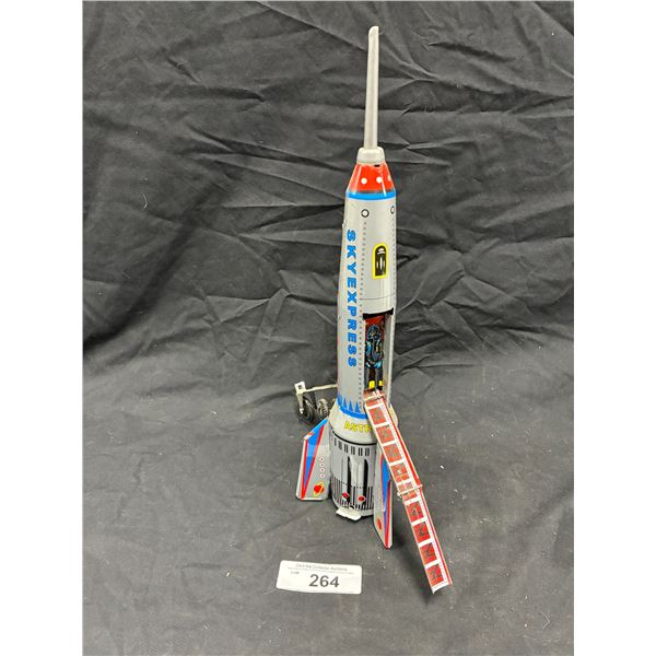 Vintage tin rocket "Sky Express" 15"
