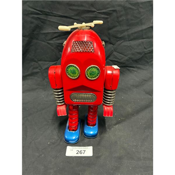 Vintage tin robot toy 11"