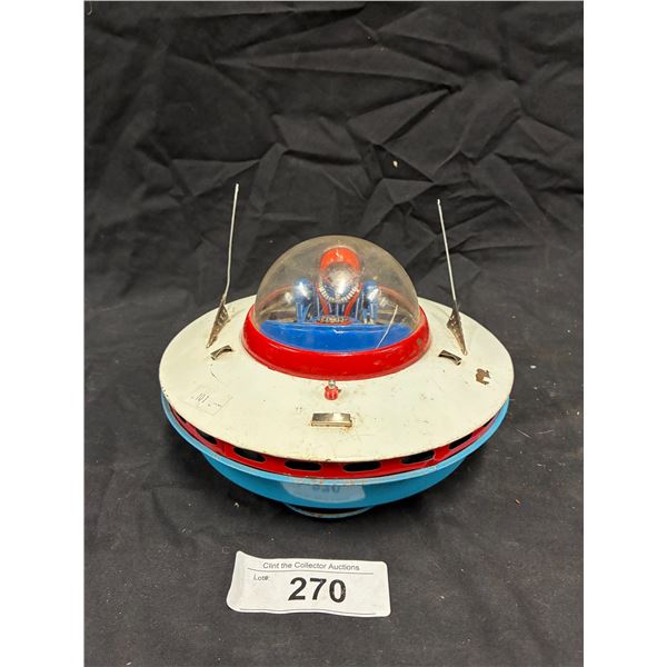 Vintage 60s tin UFO 8" dia