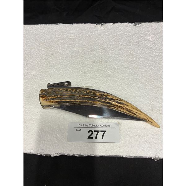 Vintage antler knife 11" open
