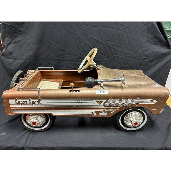 Wonderful 1960s metal AMF Supert Sport pedal car 36"