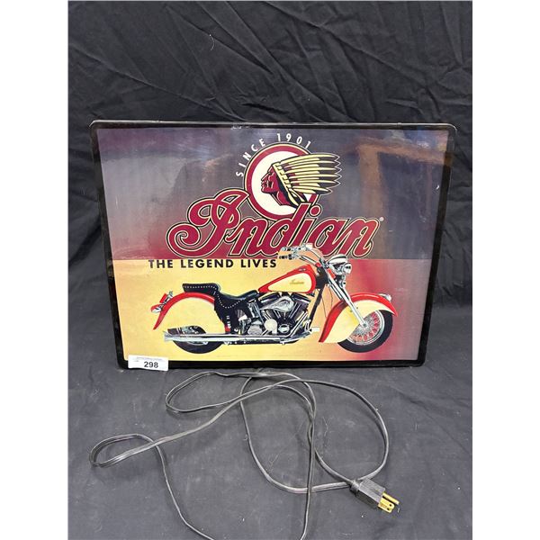 Indian Motorcycle lightup sign 21"x15.5"