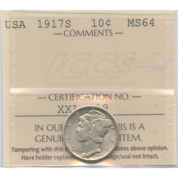 1917s USA Ten Cents