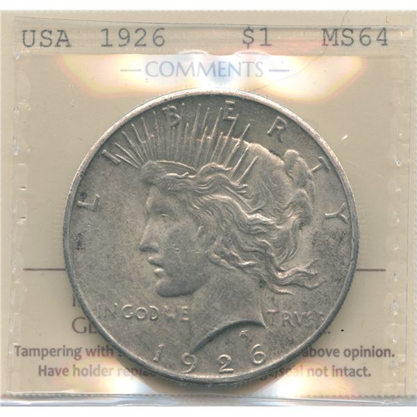 1926 USA Silver Dollar