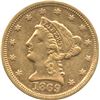 Image 2 : 1869s USA Liberty Head $2 1/2 Gold