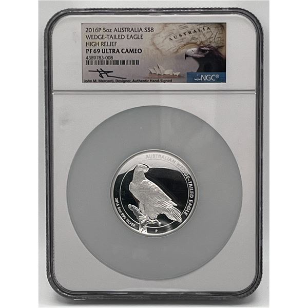 Australia - 2014 $8 Wedge-Tailed Eagle High Relief - 5oz