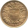 Image 1 : 1949B Switzerland 20 Franc Gold