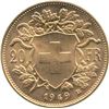 Image 1 : 1949B Switzerland 20 Franc Gold