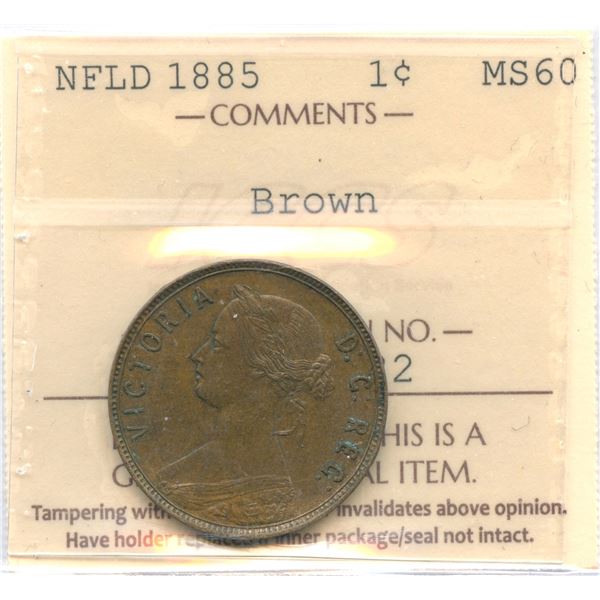 1885 Newfoundland One Cent