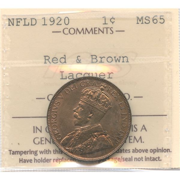 1920 Newfoundland One Cent