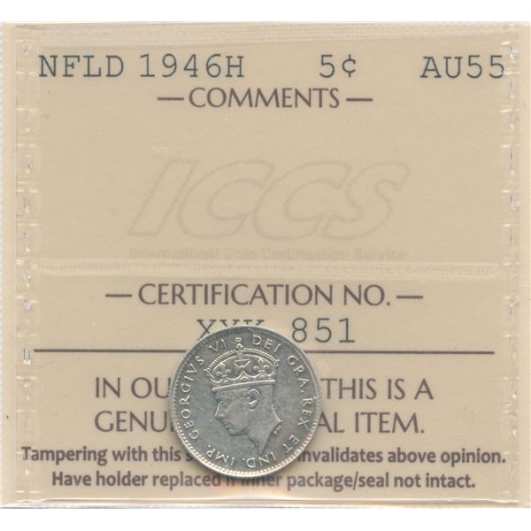 1946H Newfoundland Five Cents - Key Date *SCARCE *