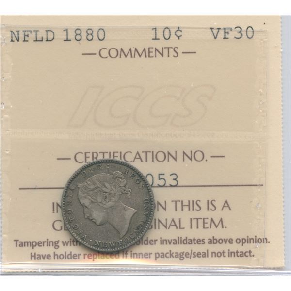 1880 Newfoundland Ten Cents