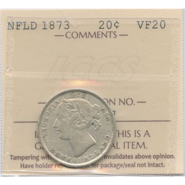 1873 Newfoundland Twenty Cents