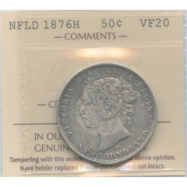 1876H Newfoundland Fifty Cents