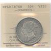 Image 1 : 1876H Newfoundland Fifty Cents