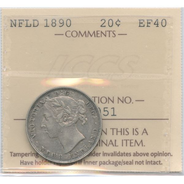 1890 Newfoundland Twenty Cents