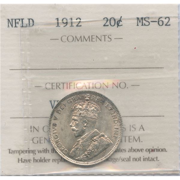 1912 Newfoundland Twenty Cents