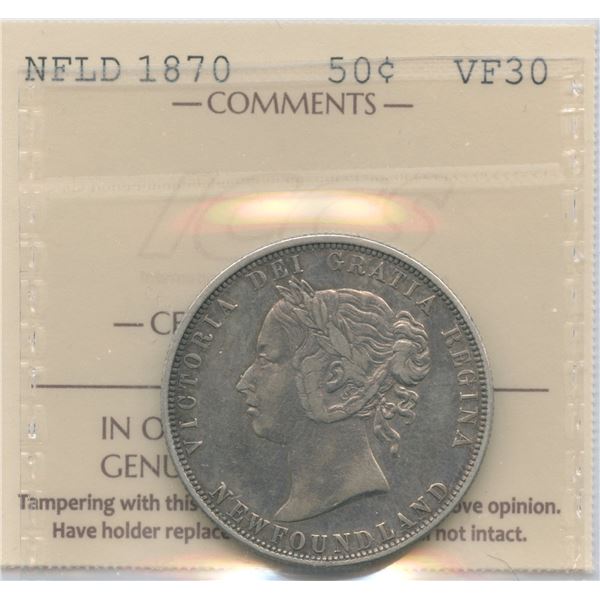 1870 Newfoundland Fifty Cents