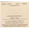 Image 4 : 1874 Newfoundland Fifty Cents