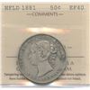 Image 1 : 1881 Newfoundland Fifty Cents