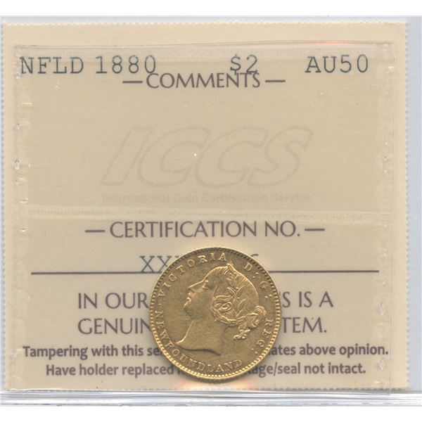 1880 Newfoundland $2 Gold *SCARCE*