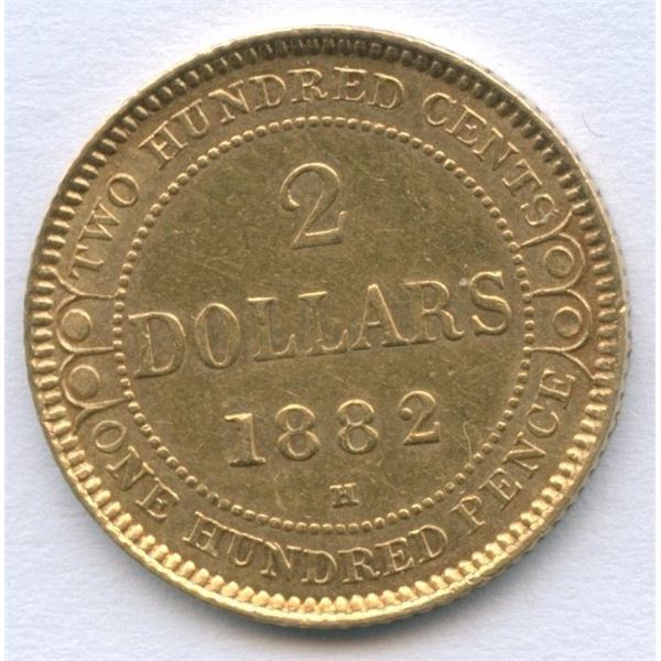 1882H Newfoundland $2 Gold