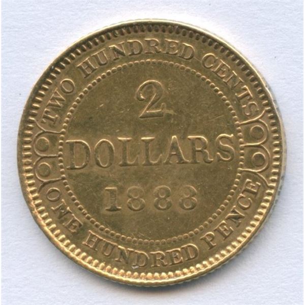 1888 Newfoundland $2 Gold