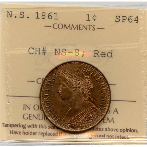 1861 Nova Scotia One Cent - Specimen