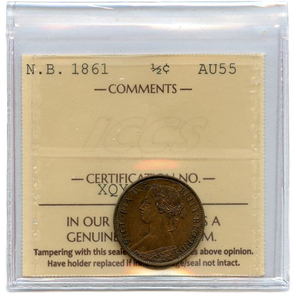 1861 New Brunswick Half Cent - Key Date